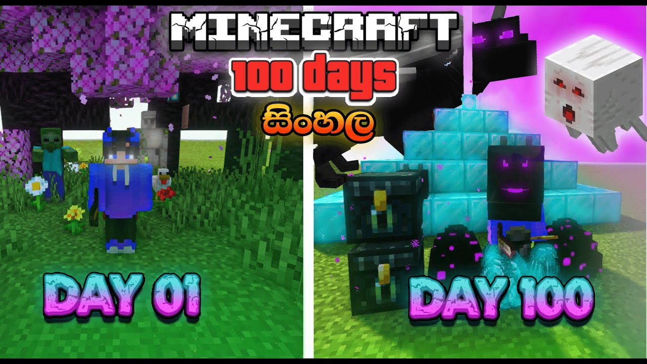 දවස් 100ක් | I survived 100 days in Minecraft | TharuuMc