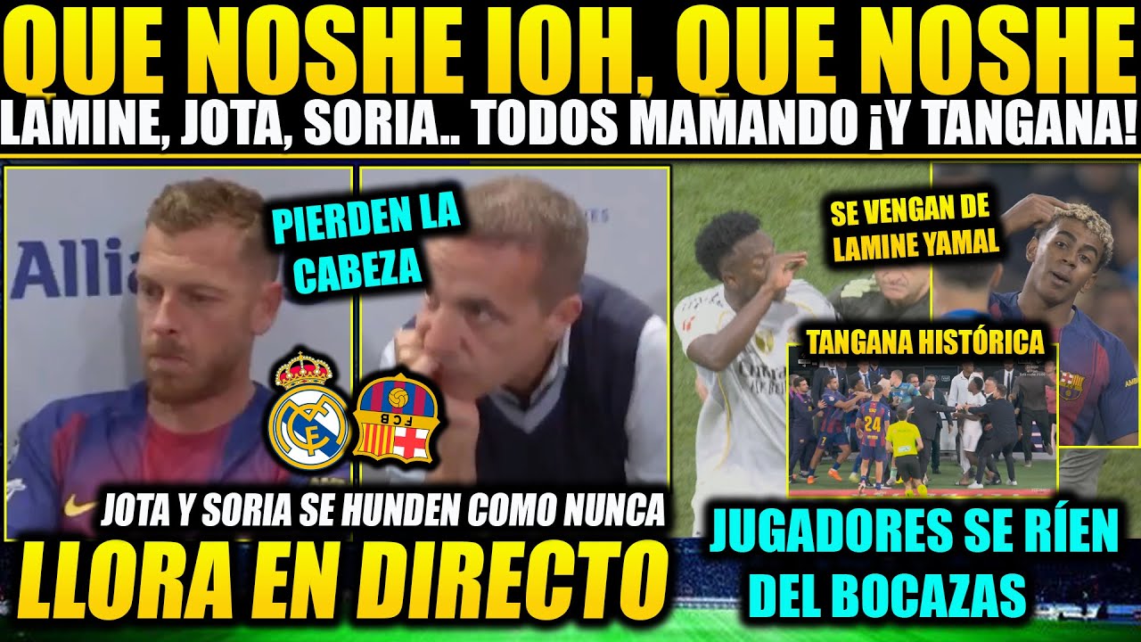 JOTA JORDI SE HUNDE Y LLORA EN DIRECTO &iexcl;VINICIUS Y COURTOIS SE R&Iacute;EN DE LAMINE YAMAL! Y SE FORMA