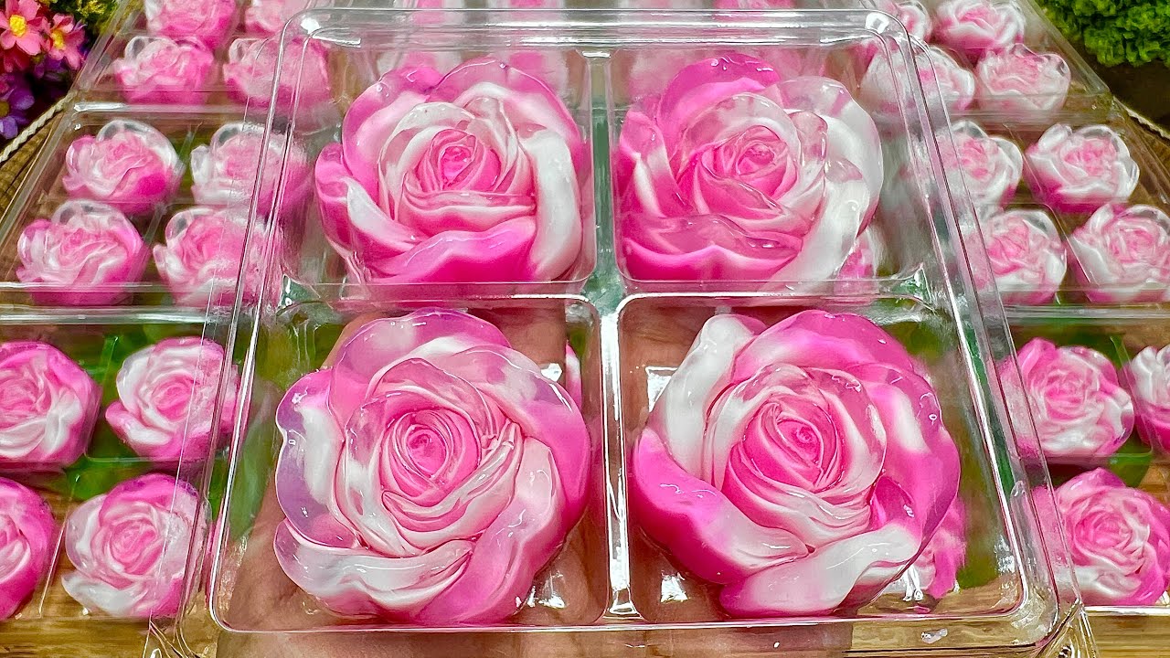 วุ้นกุหลาบเคลือบแก้ว เคล็ดลับเงาสวย หอมหวานมันอร่อยมาก สีสวย