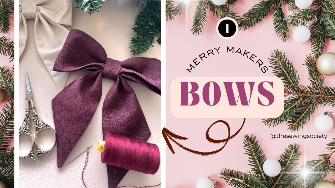 How to Make a Beautiful Fabric Bow | FREE Pattern | Easy DIY Christmas Craft 🎄✨