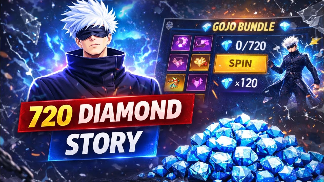 Real Story Behind 720 Diamonds… Gojo Bundle Luck Test in Free Fire 😭💎