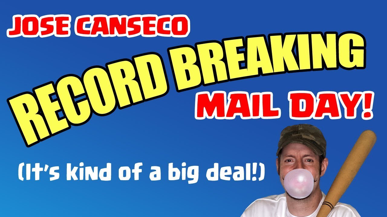 Jose Canseco Record Breaking Baseball Card Mail Day!