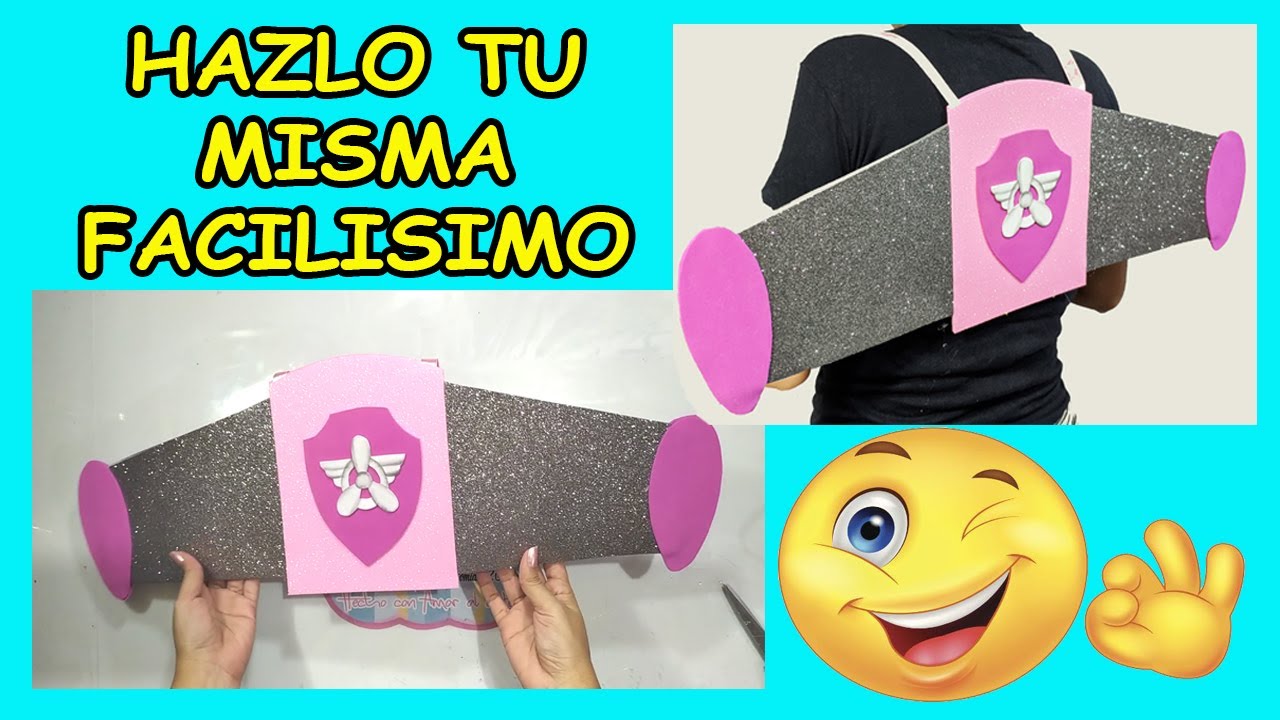 como hacer ALITAS DE SKYE PAW PATROL  paso a paso DISFRAZ PATRULLA CACINA #PAWPATROL #PATRULLACANINA