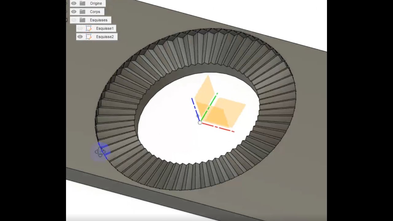 Roue crant&eacute;e (&agrave; l'arrache) - Tuto Francais Fusion 360