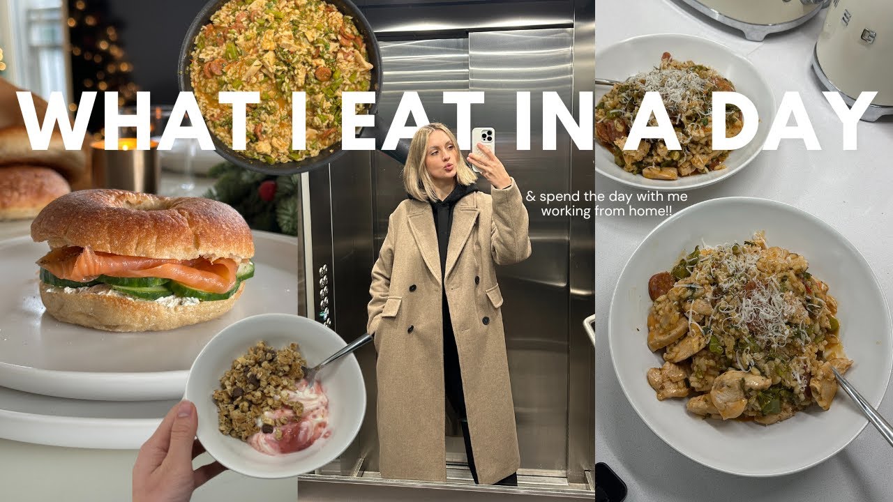 WHAT I EAT IN A DAY | spend the day with me, working from home, vlog