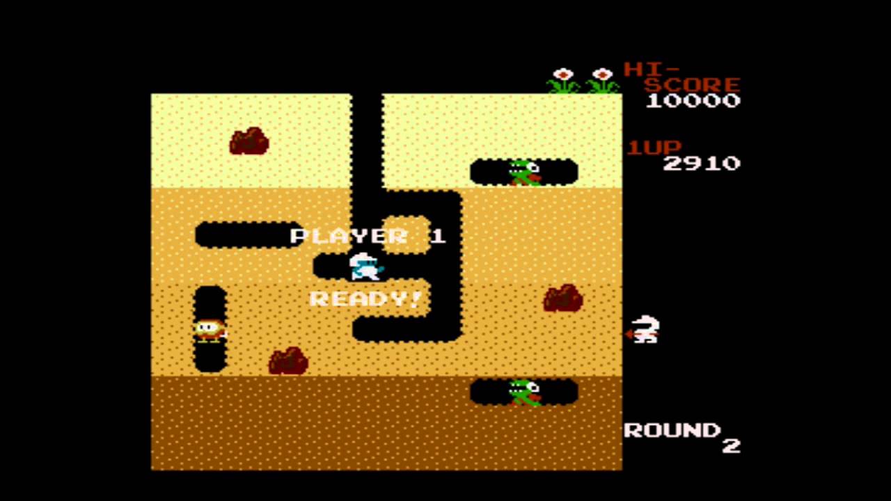 [eShop EU] Dig Dug (NES VC) - Gameplay
