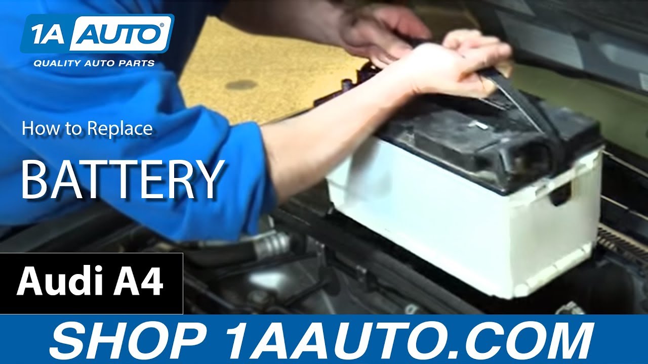 Как заменить аккумулятор Audi A4 04-09