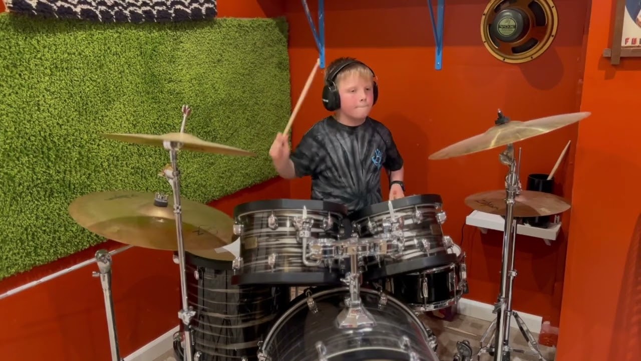Jakob (9) playing Where Eagles Dare (Iron Maiden)