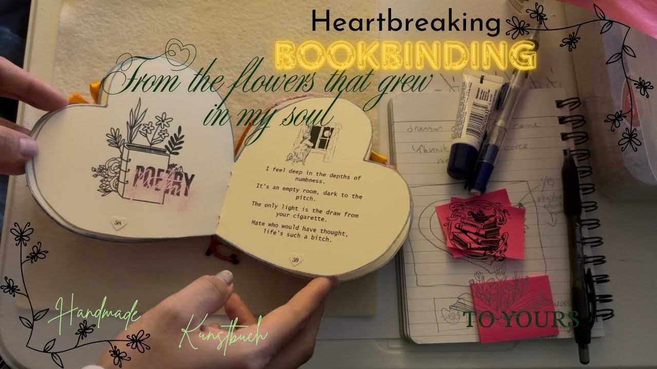 Coptic & Long Stitch Bookbinding -DIY Heart Book for Haunted Romantics. Free Heart page Templates
