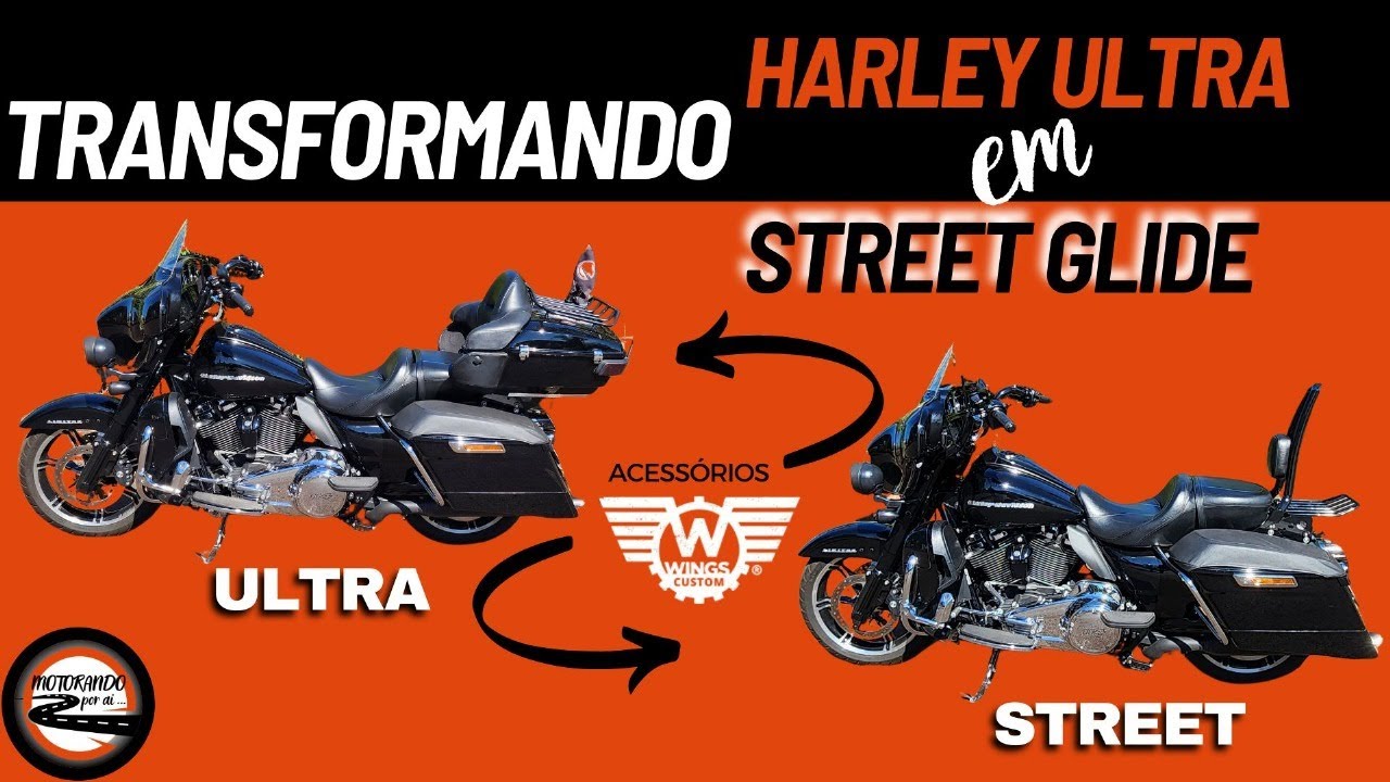 TRANSFORMANDO A NOSSA HARLEY ULTRA EM UMA STREET GLIDE COM ACESSÓRIOS DA WINGS CUSTOM