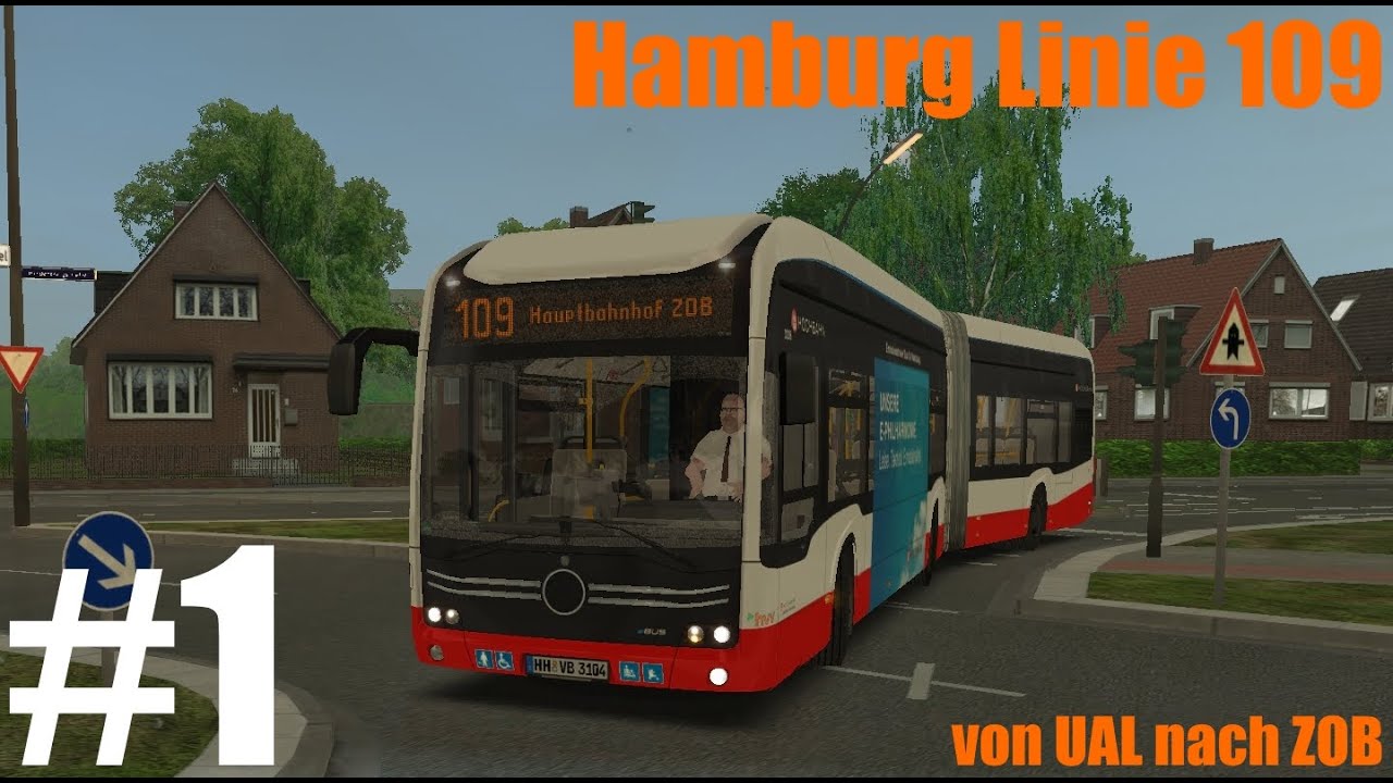 #1 OMSI 2 Mit dem Elektrobus durch Hamburg auf der Linie 109 von U Alsterdorf nach Hauptbahnhof ZOB