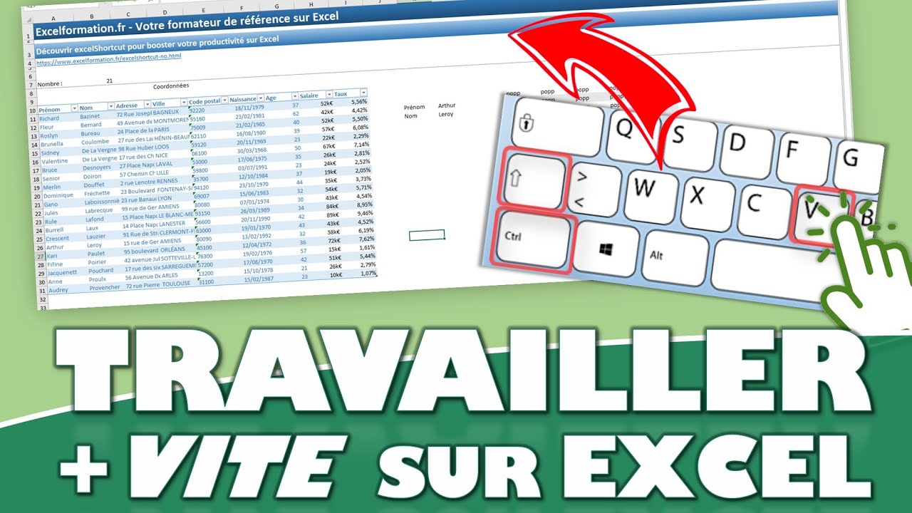 COMMENT TRAVAILLER BEAUCOUP PLUS RAPIDEMENT SUR EXCEL ?