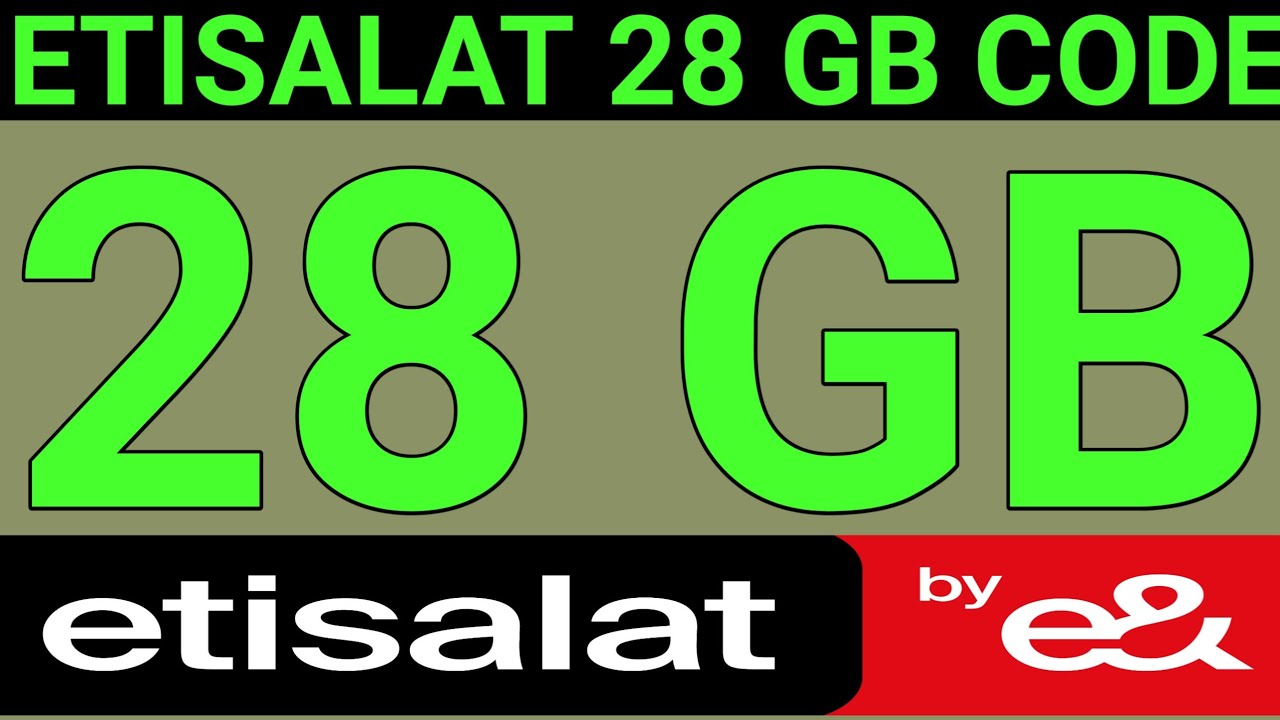Etisalat 28GB Data Offer 28-Day Code