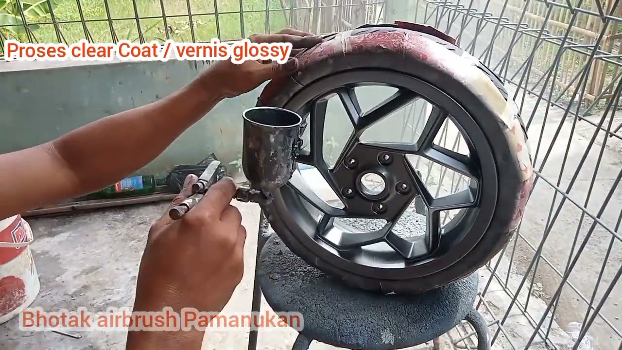 Tahapan Proses pewarnaan black chrome velk vespa matic