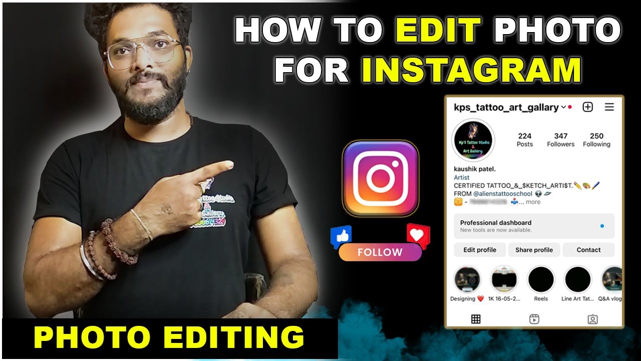 HOW TO EDIT PHOTO FOR INSTAGRAM ? #editing #tutorial #instagram #trending