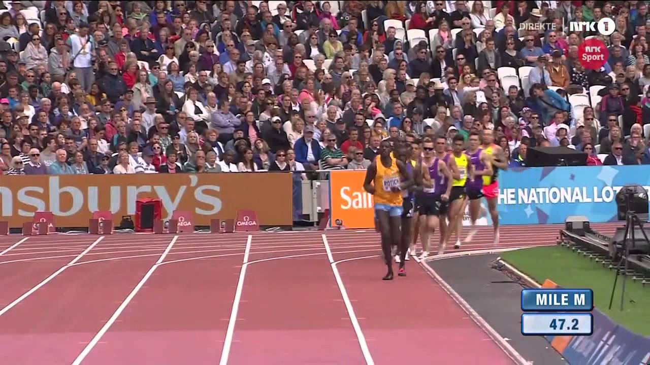 Diamond League London 2015   1 mile men's   Asbel KIPROP wins