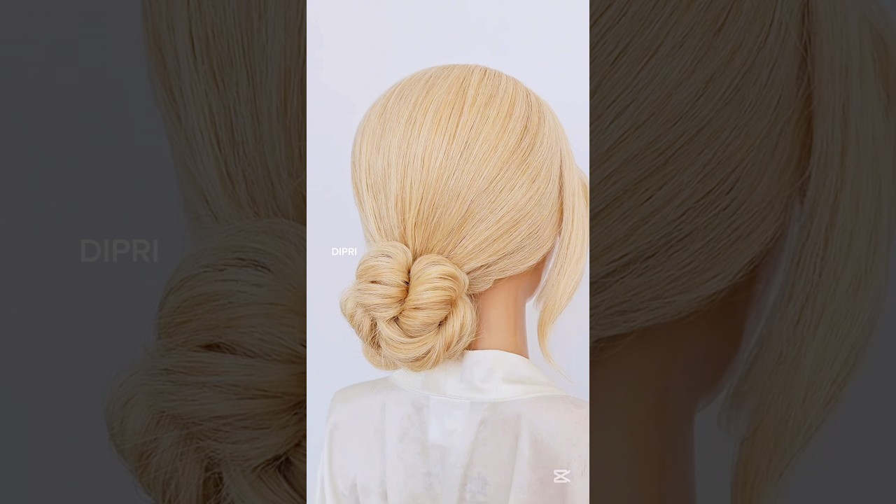 Quick No-Heat Low Bun ✨ #noheat #lowbun #easyhairstyle
