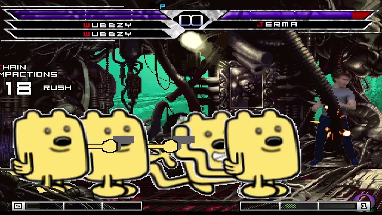 KOF MUGEN Tag Evil Wubbzy 4X vs Jerma