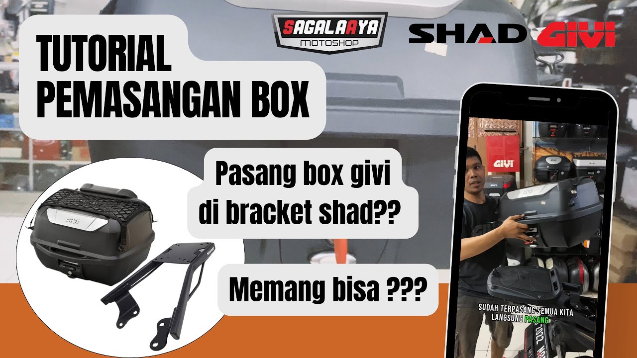 Tutorial pemasangan Bracket SHAD di Box GIVI