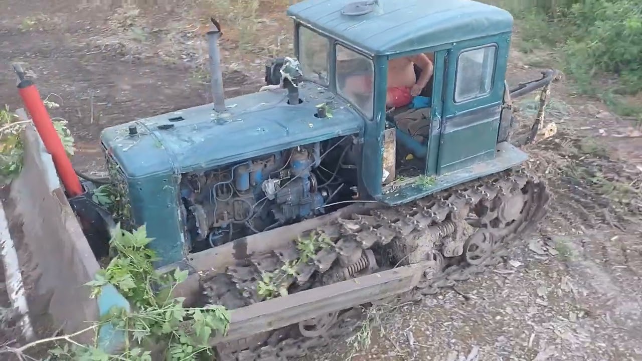 т-74 🇺🇦 чистка кущів#bulldozer #machine #farming #automobile