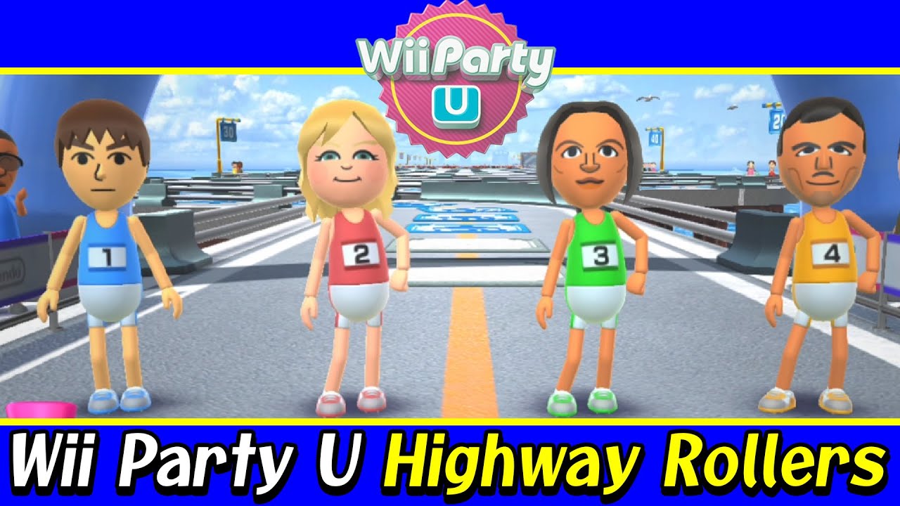 Highway Rollers Challenge: Guest C, Olga, Yuehua and Bo-Jia | Wii Party U Alexgaming