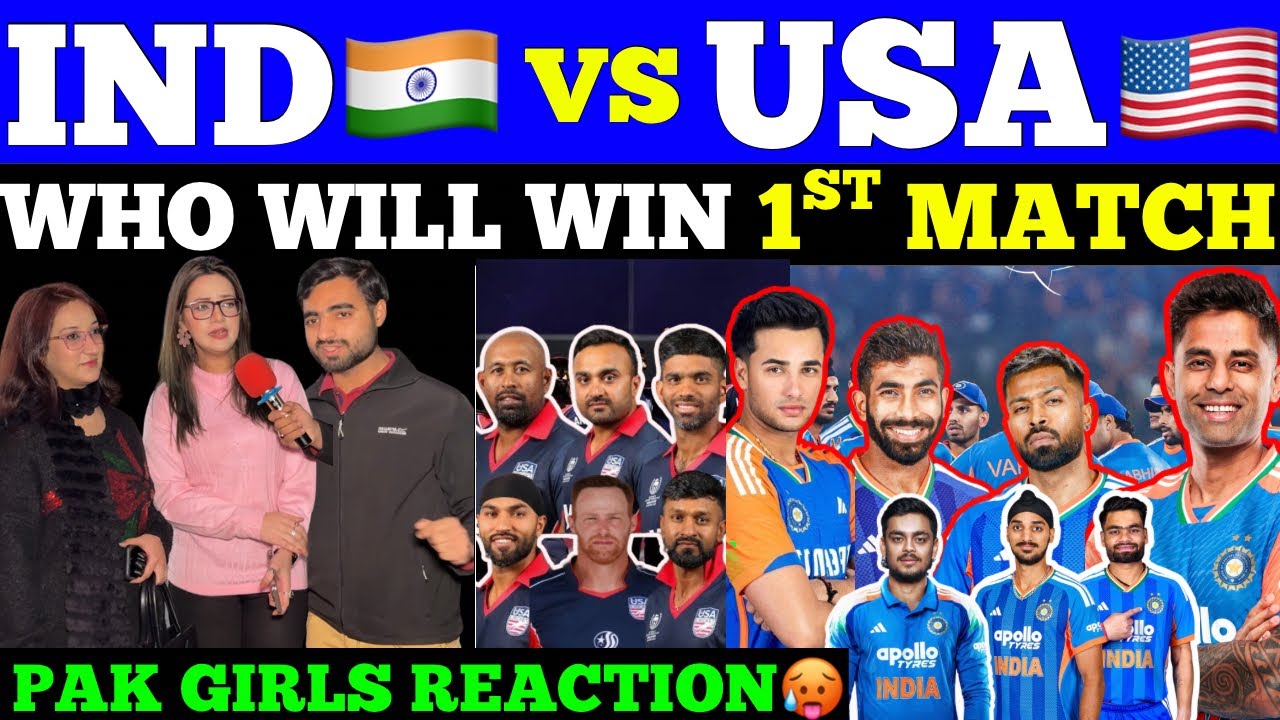 IND🇮🇳 vs USA🇺🇸 1st Wc Match😱 | Who Will Win🥵| Abhishek, Hardik Terror | Pak public Reaction 
