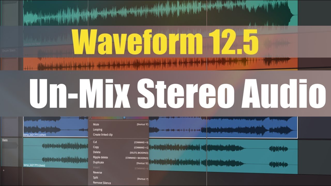 Tracktion Waveform 12.5: Разделение стеблей стало проще!