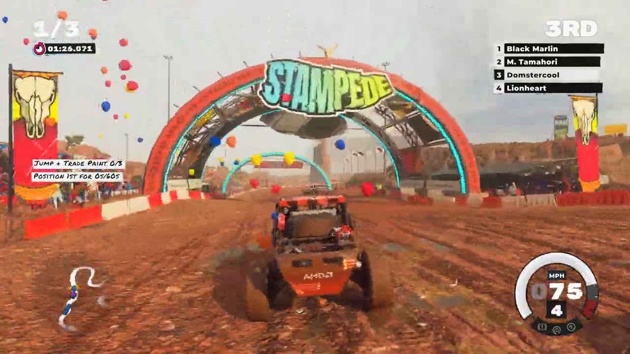 Dirt 5 Career 4K 60FPS (2160p) | Part 115 Red Zone Race 9 Stampede Sandstone Valley