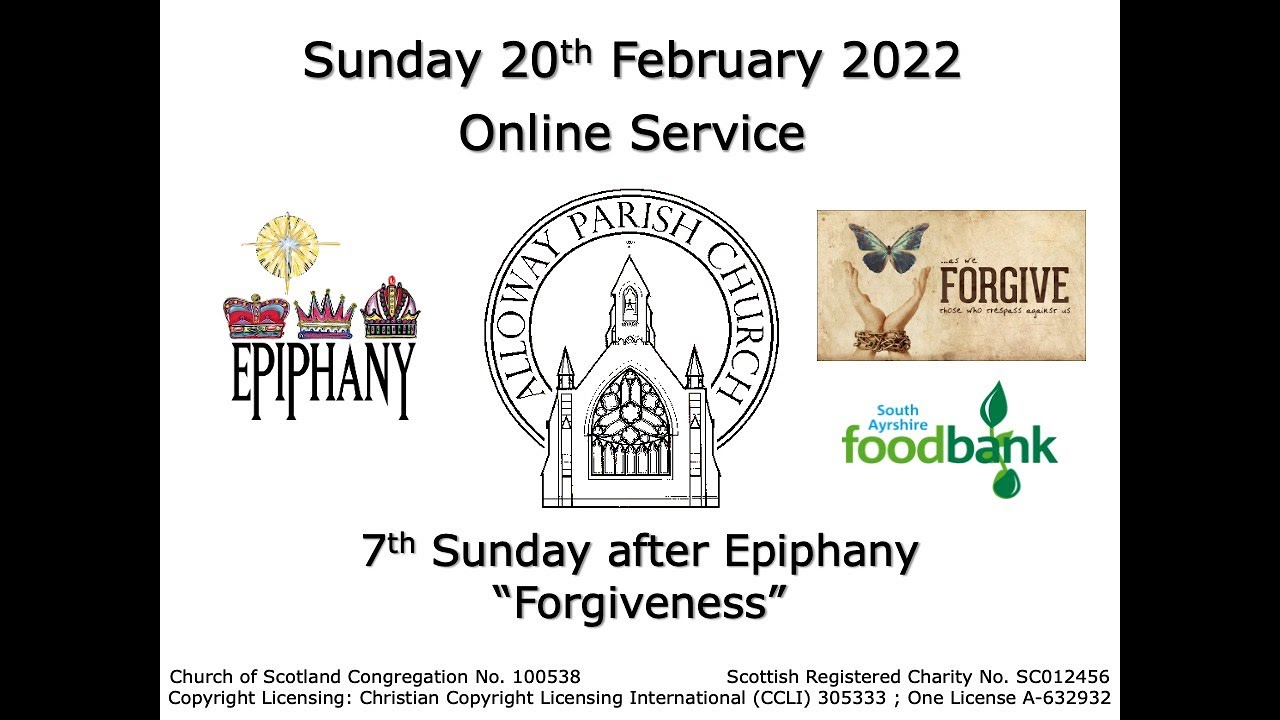 Alloway Parish Church Online Service - Sunday, 20th February 2022