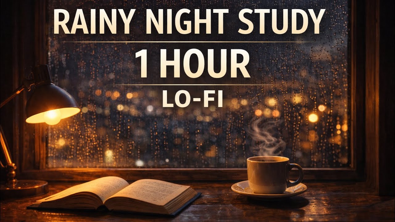 Rainy Night Study 🌧️ Lo-Fi Beats | 1 Hour Chill Music for Study / Relax / Focus
