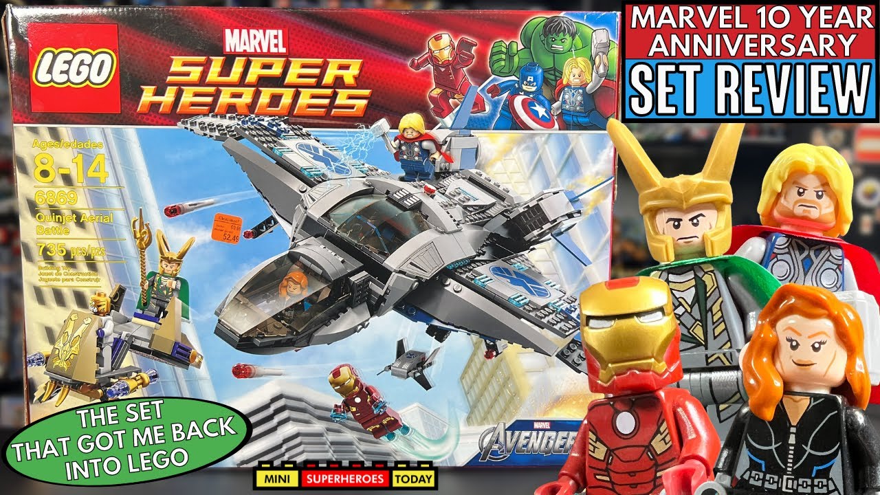 LEGO Avengers QUINJET AERIAL ATTACK 10th Anniversary Set 6869 Review