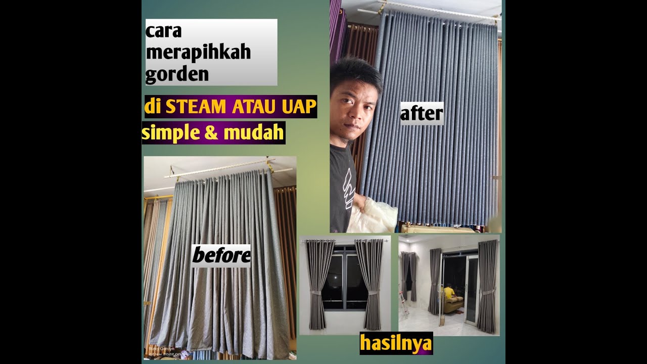Cara merapikan gorden blackout 2022,cara merapikan rempelan gorden,cara merapikan gorden,
