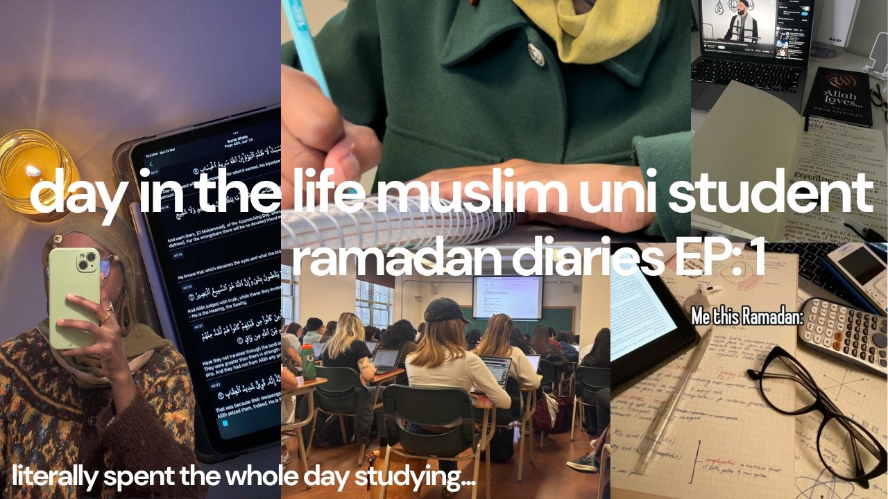 RAMADAN diaries EP 1: chit-chat, dorm room tour, muslim student in uni, suhoor, studying ☪️🌙