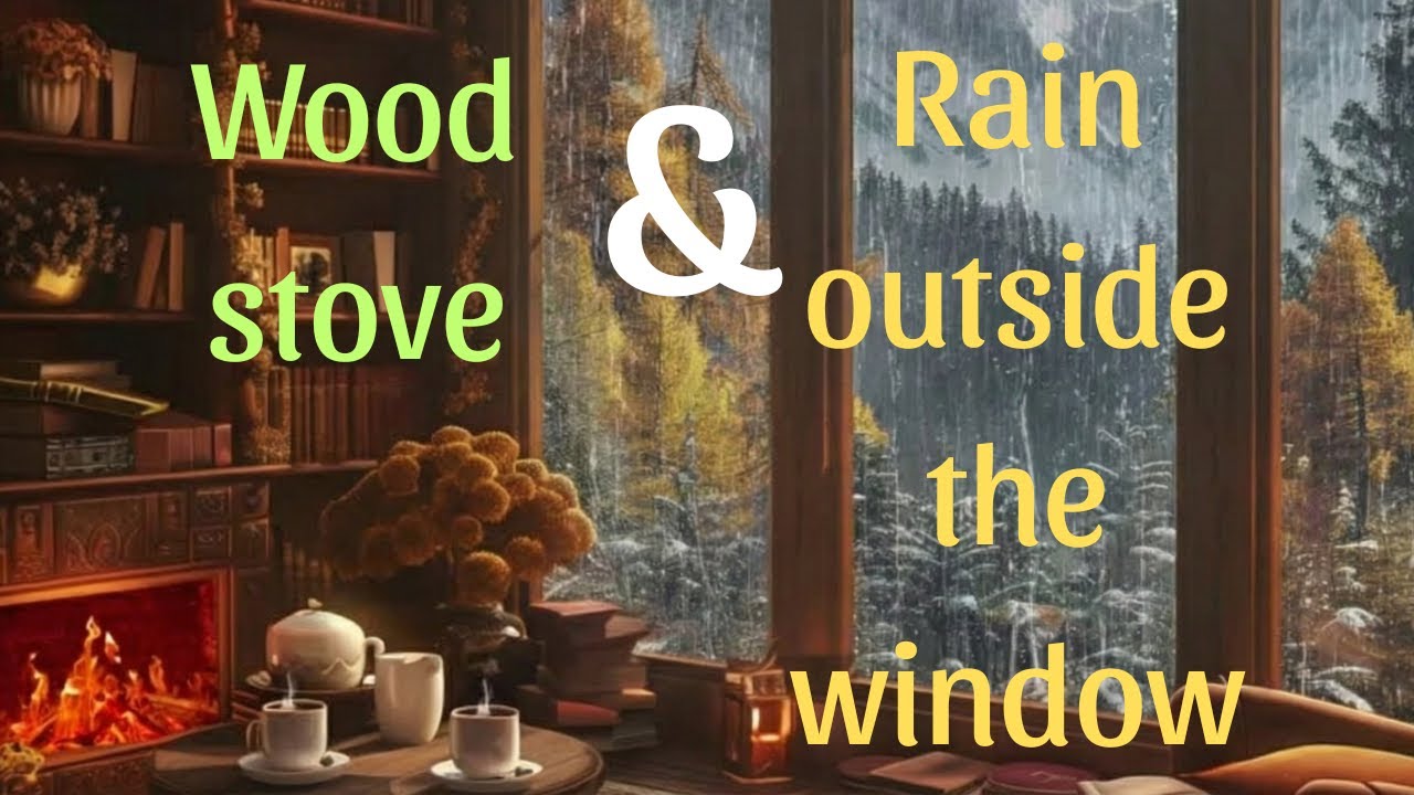 Sipping Hot Tea by the Fireplace on a Rainy Day  Wash Away All Life's Stress