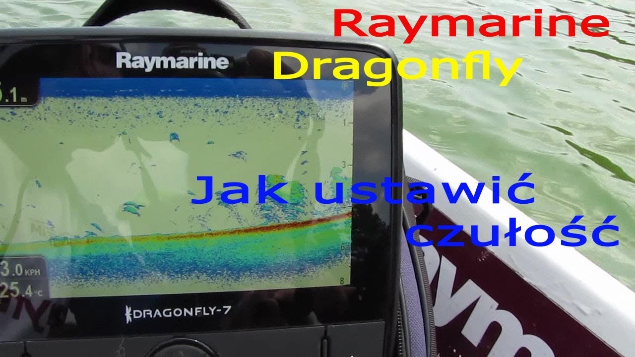 Jak ustawić czułość w echosondzie-porady-wskaz&oacute;wki | Raymarine Dragonfly 7pro tryb Chirp