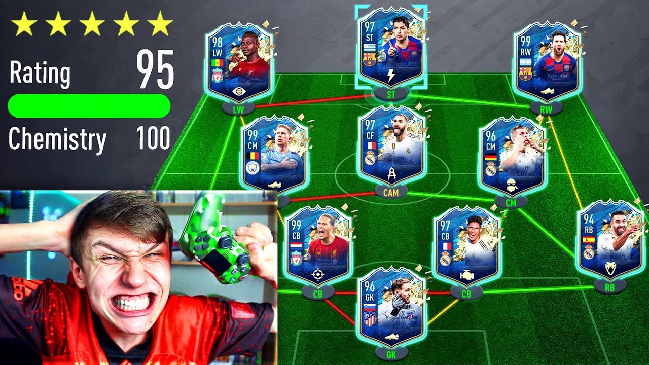 РЕЙТИНГ 195!!! - ПОЛНАЯ КОМАНДА ДРАФТА FUT! (FIFA 20)