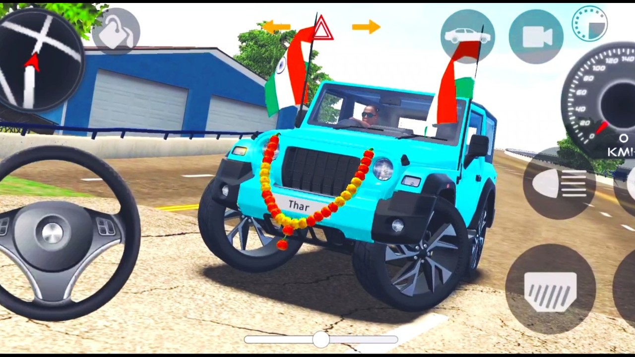 Dollar (Song) Shidu Mosewala Modified Mahindra White Thar Indian Cars Simulator 3D #gamplay