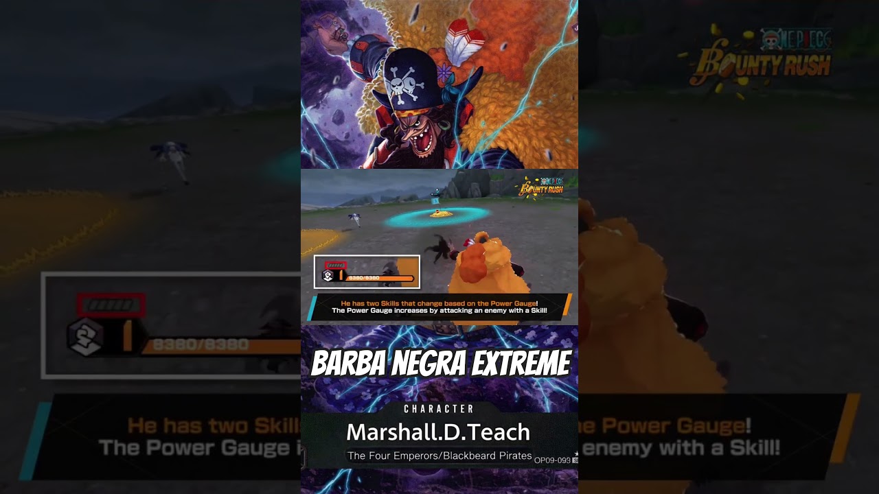 BARBA NEGRA EXTREME NO ONE PIECE BOUNTY RUSH! TRAILER DE GAMEPLAY! #onepiecebountyrush #onepiece