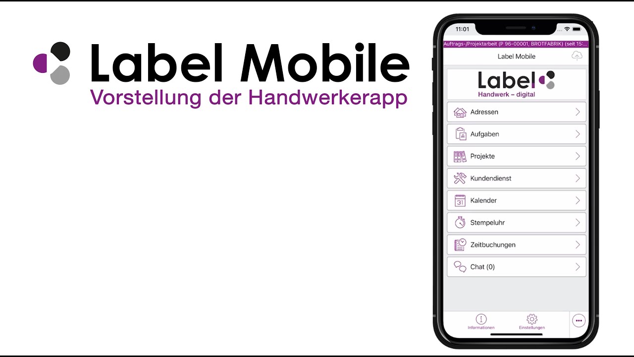 Label Mobile - Vorstellung der Handwerkerapp
