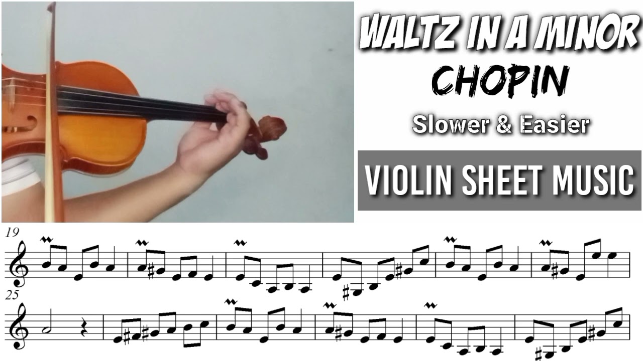Free Sheet || Waltz In A Minor - Chopin || Violin Sheet Music