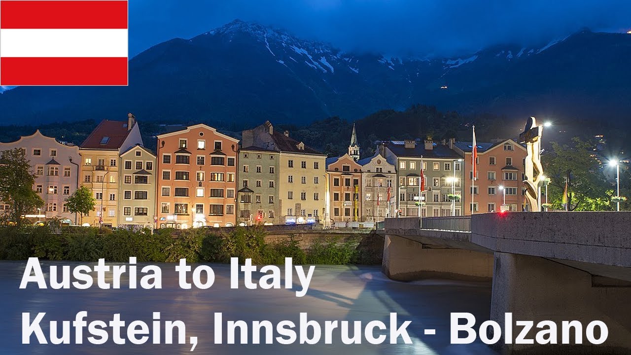Driving in Austria - To Bolzano, Italy - Kufstein, Innsbruck - A12, A13. Timelapse.