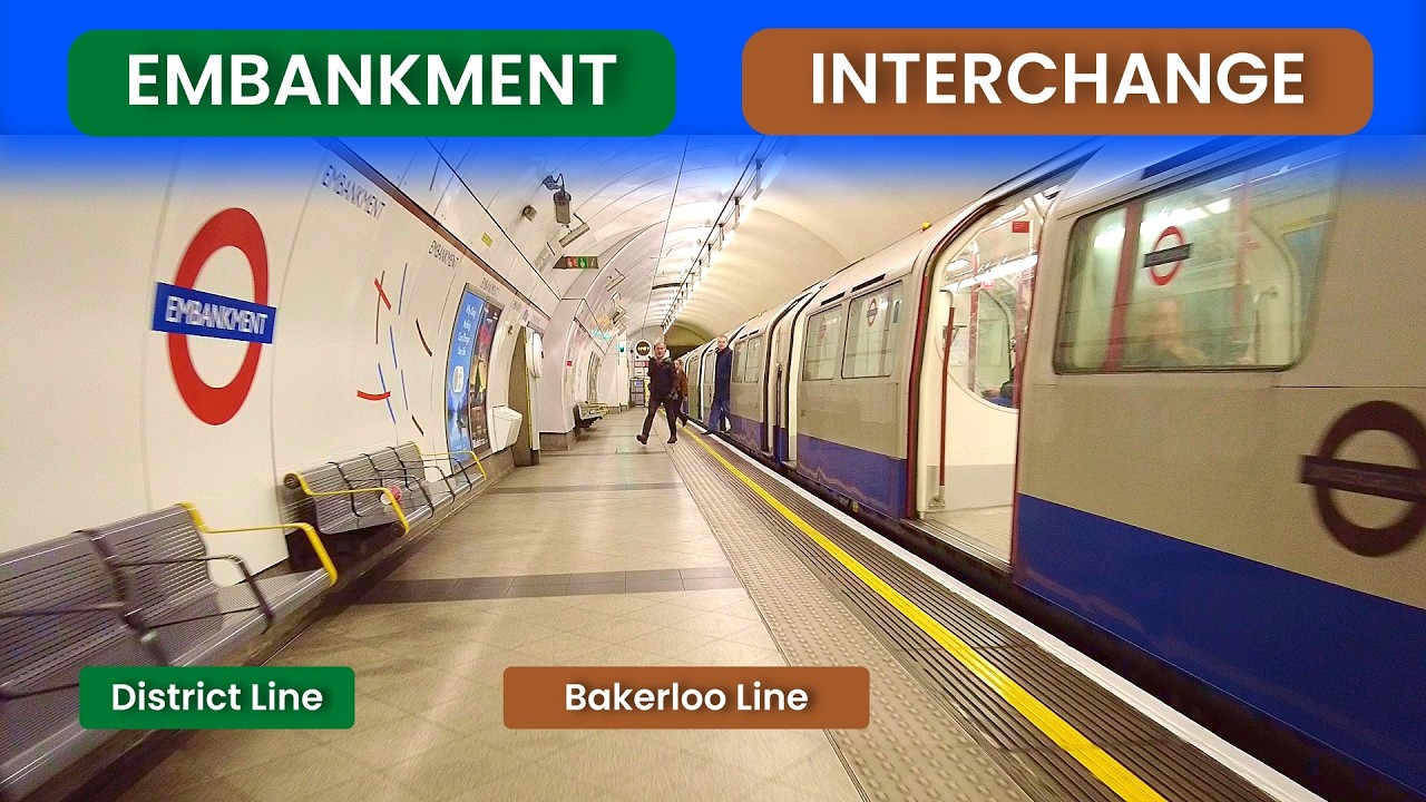 Changing from District Line to Bakerloo Line at Embankment Station