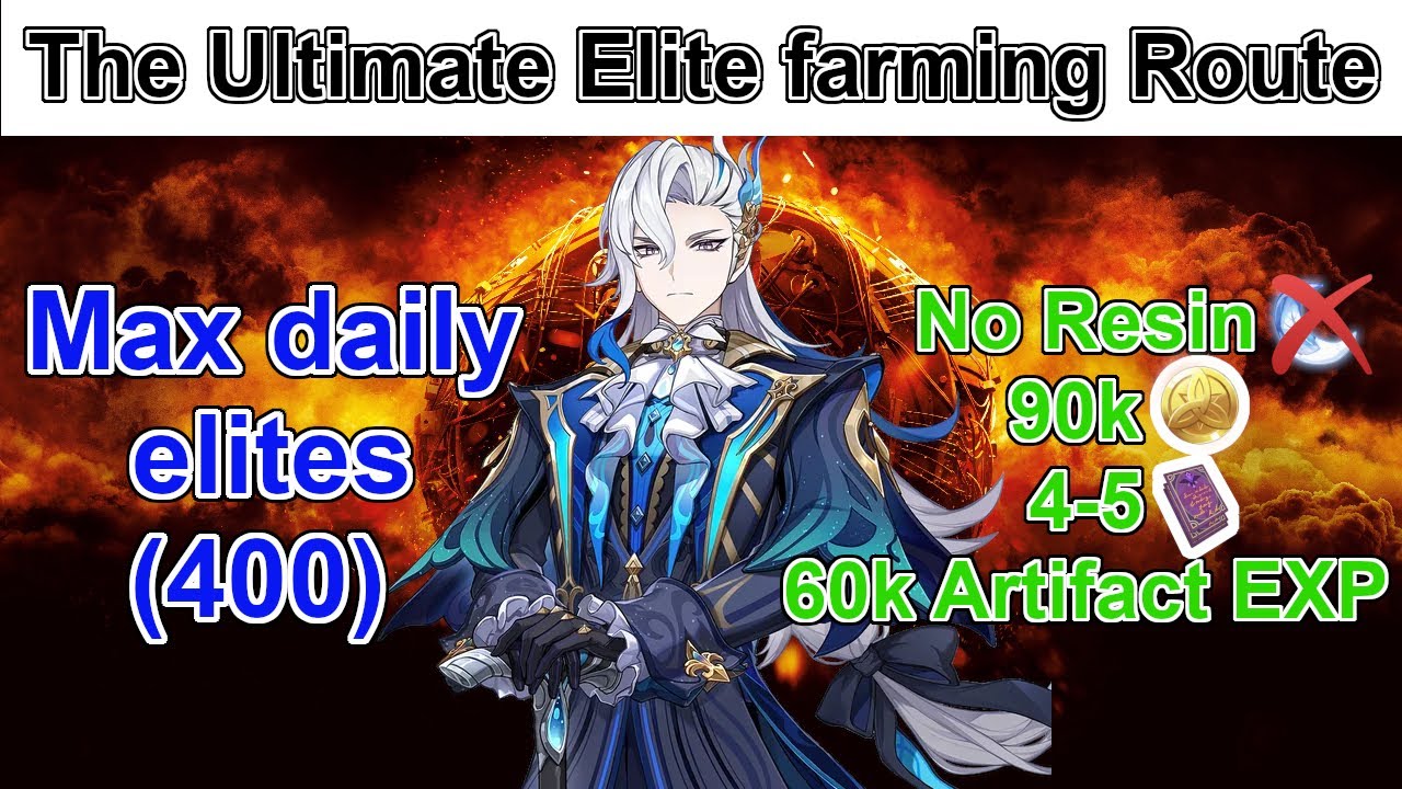 [4.4] The Ultimate Genshin Impact 400 Elite Mob farming Route. FREE Mora and Artifact/Character EXP
