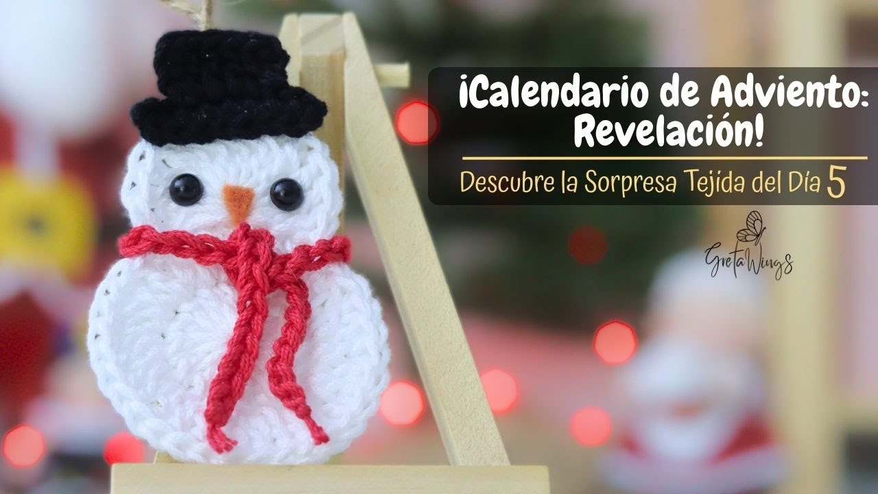 🤫 ¡SE CREA LA MAGIA! Teje un MINI HOMBRE DE NIEVE a Crochet FÁCIL en 7 MINUTOS