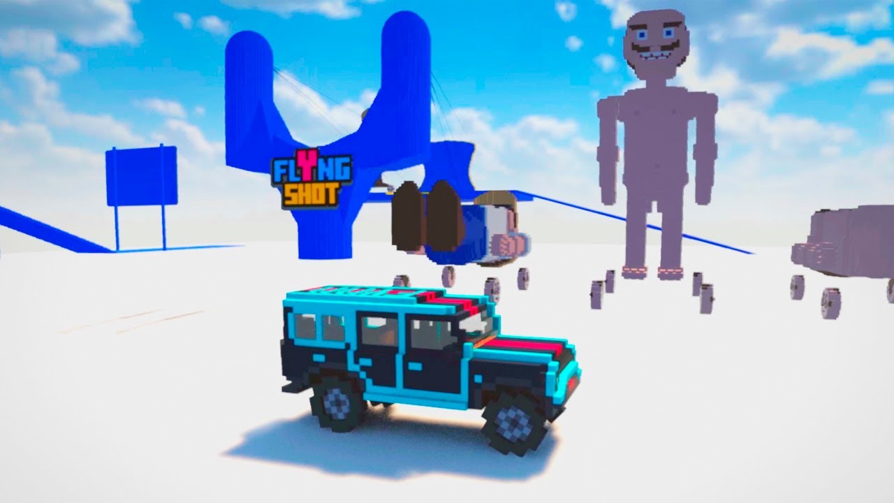 Giant Flyng Slingshot Crushes Cars - Teardown CrashPro