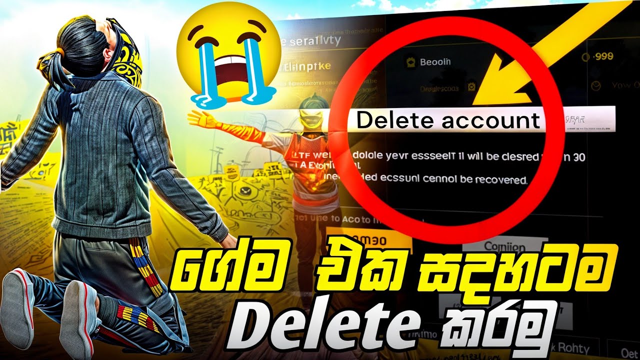 how to delete free fire account || Free Fire ගේම් එක සදහටම Delete කරන ක්‍රමය