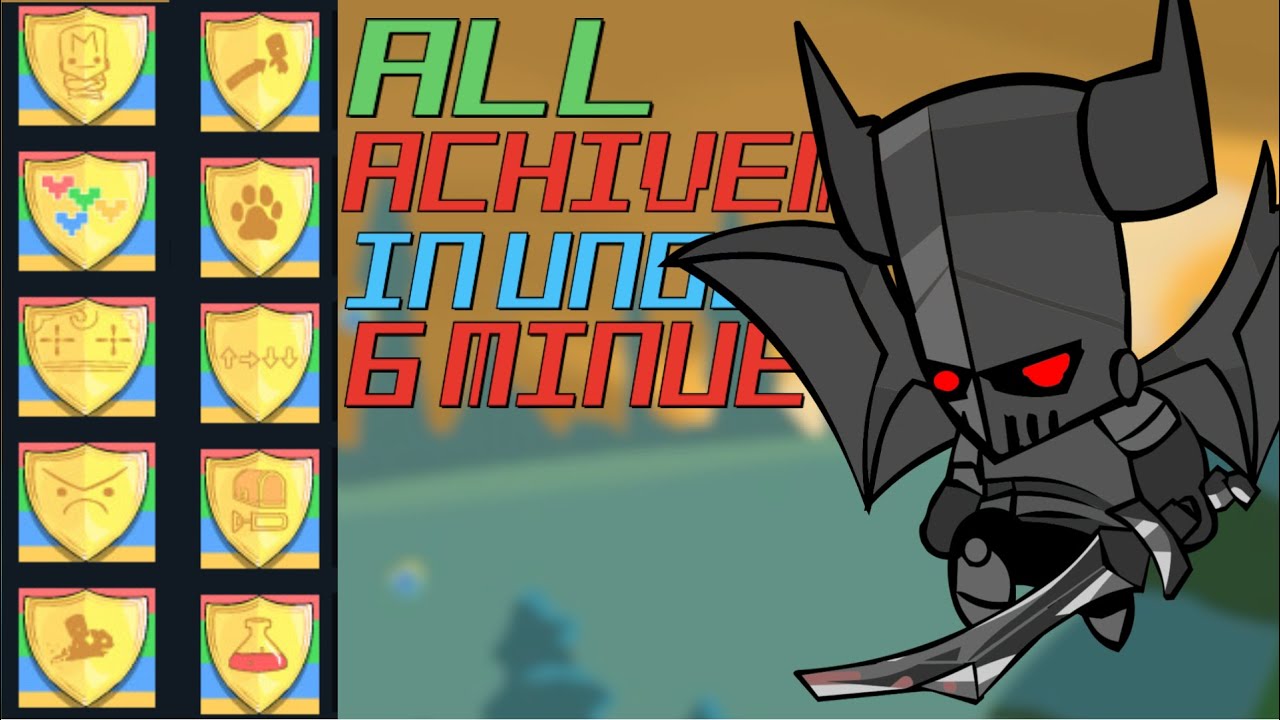 Castle Crashers Remastered — ВСЕ ДОСТИЖЕНИЯ менее чем за 6 МИНУТ (2022)