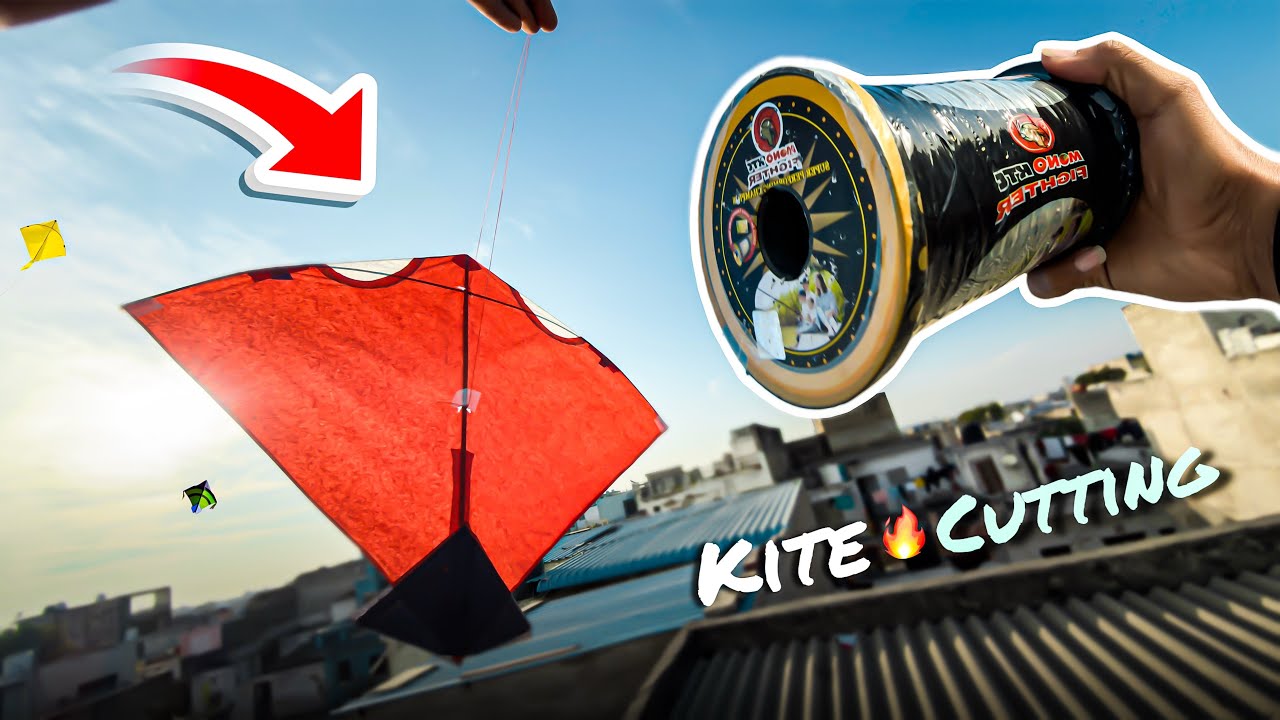 Mono Fighter Manjha Testing | kite Cutting | kite flying | kite catching 🔥