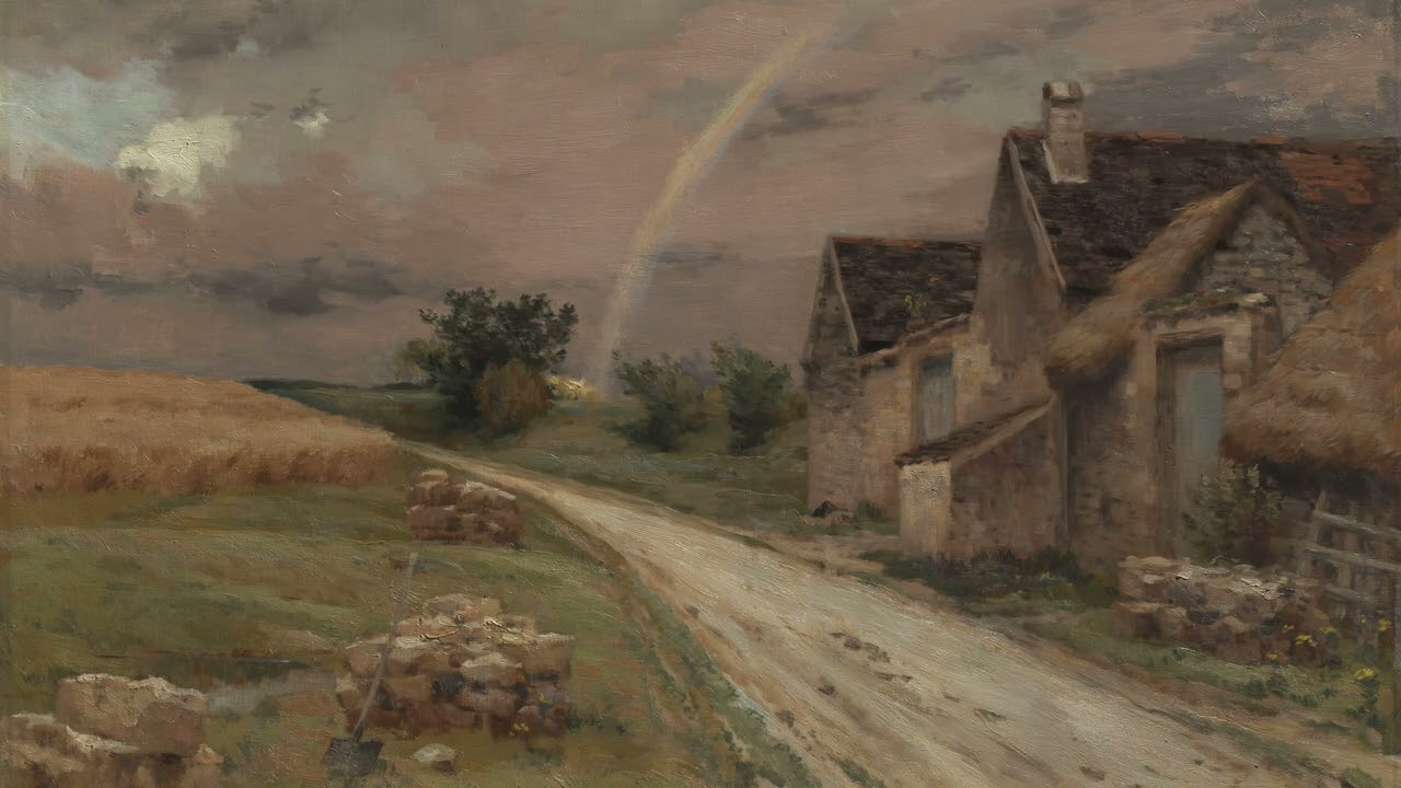 Art For Your TV | 2 Hr Vintage Painting | The Rainbow, Achères la Forêt 🌈 | Background | Screensaver