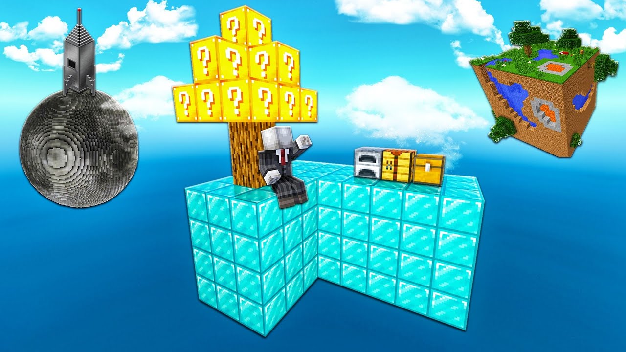 NẾU SLENDERMAN SỐNG TRÊN ĐẢO KIM CƯƠNG MAY MẮN CÓ TRÁI ĐẤT HÌNH VUÔNG TRONG MCPE